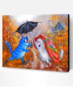 Cats In Rain Paint By Number