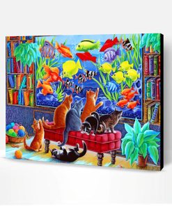 Cats Watching Fishes Paint By Number