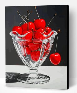Cherries In Bowl Paint By Number