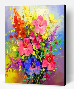 Colorful Flowers Bouquet Paint By Number