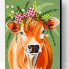 Cow And Flowers Paint By Number