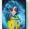 Creepy Coraline And Cat Paint By Number