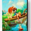 Dog And Little Boy Paint By Number