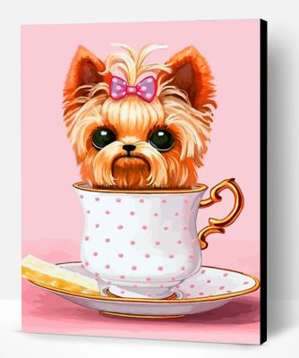 Dog In Teacup Paint By Number