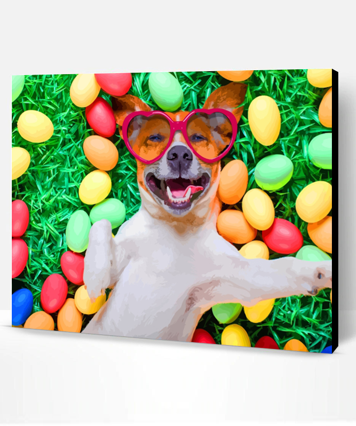 Dog With Sunglasses Paint By Numbers - Paint By Numbers PRO