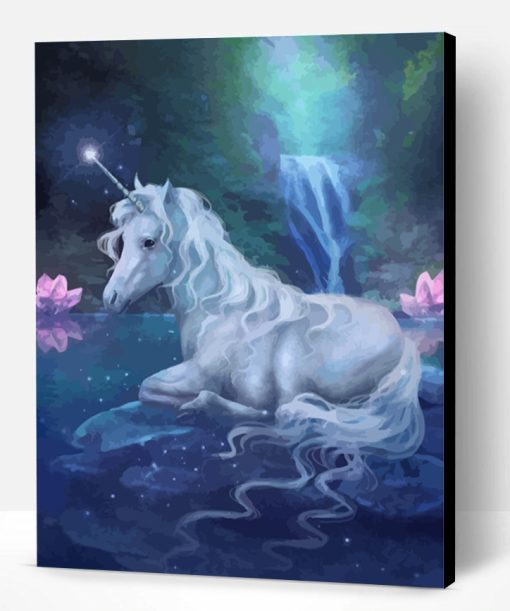 Fantasy White Unicorn Paint By Number