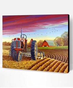 Farm Tractor Paint By Number