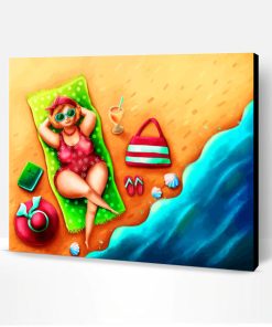 Fat Lady In Beach Paint By Number