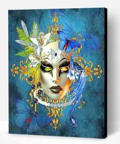 Female Venetian Mask Paint By Number
