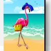 Flamingo In Hat Paint By Number