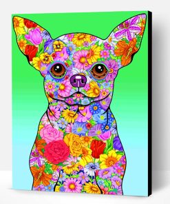 Floral Chihuahua Paint By Number