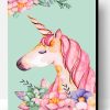 Floral Unicorn Paint By Number