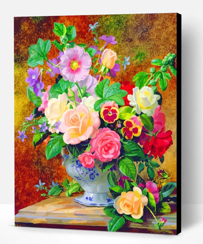 Flowers Bouquet In Vase Paint By Number