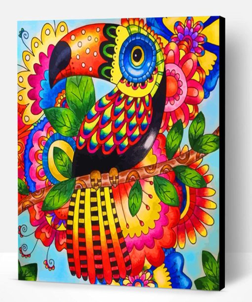 Folk Toucan Art Paint By Number