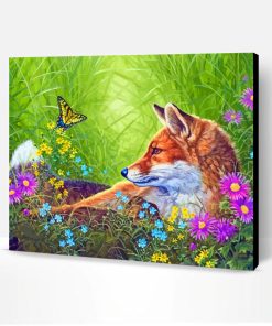 Fox And Butterfly Paint By Number