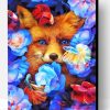 Fox With Fish And Flowers Paint By Number