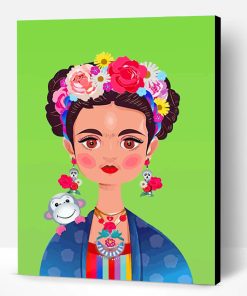 Frida Kahlo And Monkey Paint By Number