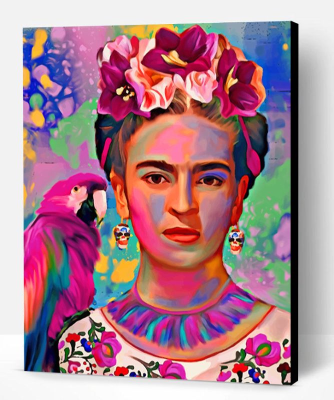 Frida Kahlo And Parrot Paint By Number