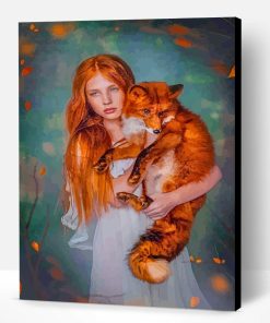Girl And Red Fox Paint By Number