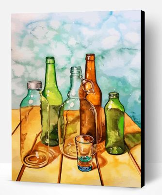 Glass Bottles Paint By Number