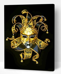 Golden Venetian Mask Paint By Number