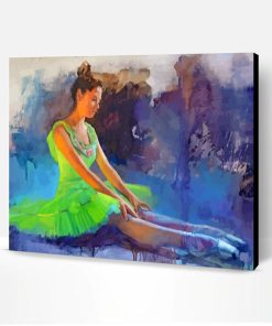 Green Ballerina Paint By Number