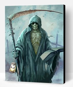 Grim Reaper With Hourglass Paint By Number