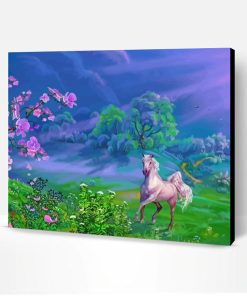 Horse Running In Nature Paint By Number