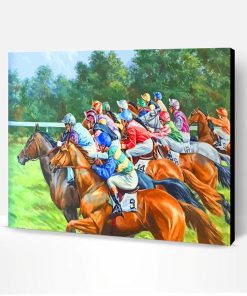 Horses Race Paint By Number
