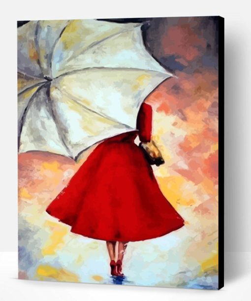 Lady And Umbrella Paint By Number