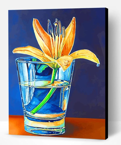 Lily Plants In Glass Paint By Number