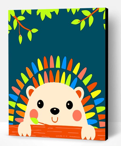 Little Cute Hedgehog Paint By Number