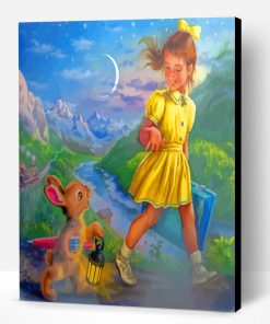 Little Girl And Rabbit Paint By Number