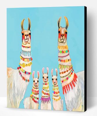 Llama Family Paint By Number