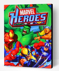 Marvel Heroes Paint By Number