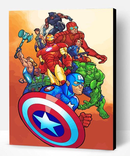 Marvel Superheroes Paint By Number