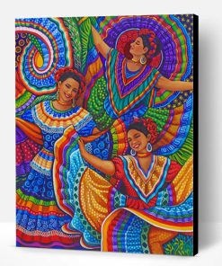 Mexican Folk Dancers Paint By Number
