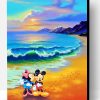 Mickey And Minnie Mouse In Beach Paint By Number