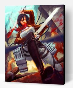 Mikasa Ackerman Attack On Titan Paint By Number