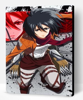 Mikasa Attack On Titan Paint By Number