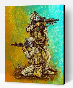 Military Skulls Paint By Number