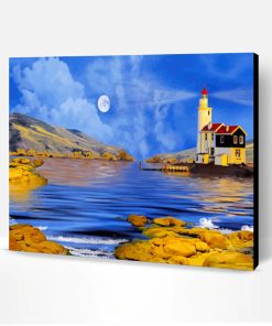 Moonlight Lighthouse Paint By Number