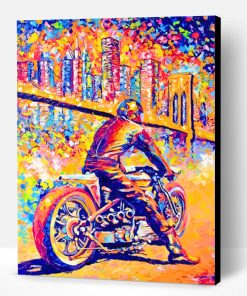 Motorcycle Driver Art Paint By Number