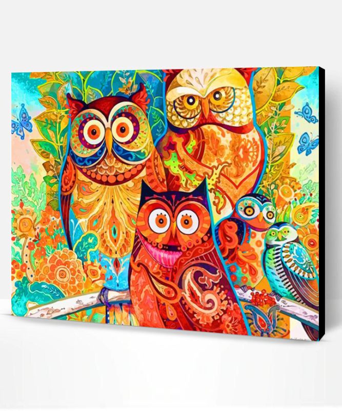Owls Birds Art Paint By Number