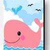 Pink Whale Paint By Number