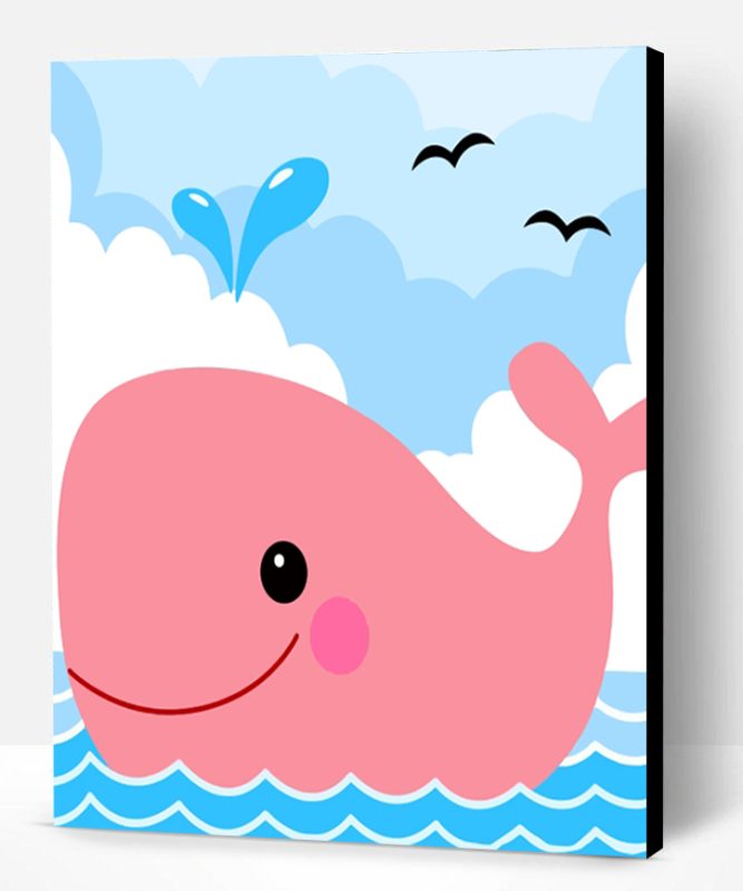 Pink Whale Paint By Number