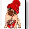 Pug Dog Drinking Coffee Paint By Number