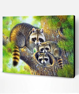 Raccoon Family Paint By Number