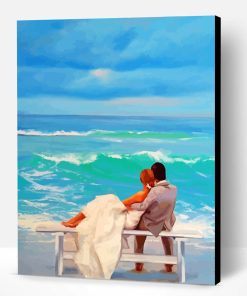 Romantic Couple By Beach Paint By Number