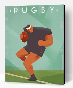Rugby Player Illustration Paint By Number